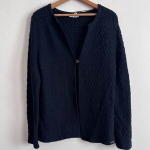 Armor. lux Navy Blue Wool Knit Cardigan